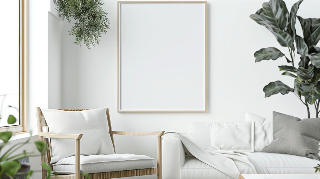Frame Mockup With Clean Modern Interior